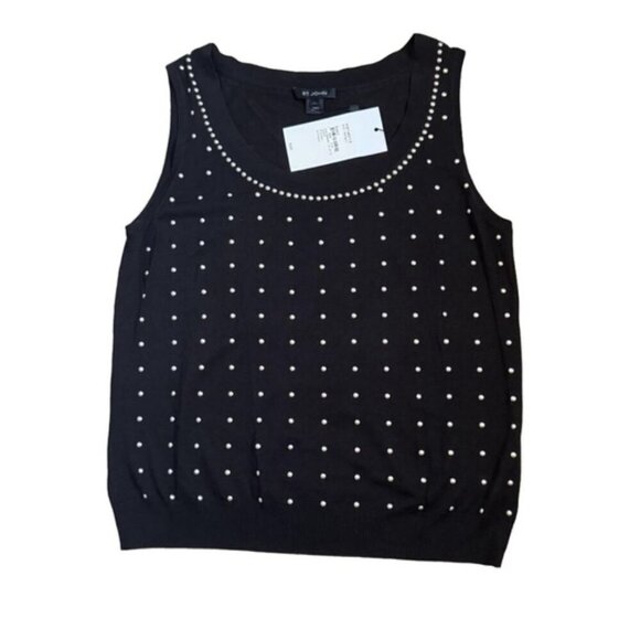 St. John Large Studded Sweater Set Cardigan & Vest Mahogany Brown NWT MSRP $1090 - Picture 6 of 11